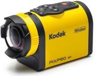 📷 kodak pixpro sp1 action camera explorer pack - 14 mp water/shock/freeze/dust proof, full hd 1080p video, digital camera with 1.5" lcd screen (yellow) logo