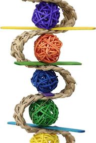 img 2 attached to 🦜 Vibrant Quaker Parrot Toys: 00156 Chewballishous Bonka Bird Toys Delight with Colorful Vine, Palm Wood, and Chewable Fun for Parrotlets and Budgies