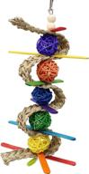 🦜 vibrant quaker parrot toys: 00156 chewballishous bonka bird toys delight with colorful vine, palm wood, and chewable fun for parrotlets and budgies logo