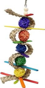 img 4 attached to 🦜 Vibrant Quaker Parrot Toys: 00156 Chewballishous Bonka Bird Toys Delight with Colorful Vine, Palm Wood, and Chewable Fun for Parrotlets and Budgies