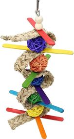 img 3 attached to 🦜 Vibrant Quaker Parrot Toys: 00156 Chewballishous Bonka Bird Toys Delight with Colorful Vine, Palm Wood, and Chewable Fun for Parrotlets and Budgies