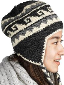 img 2 attached to 🧣 Tribe Azure Fair Trade Women's Beanie Hats - Warm Knit Hats for Women, Women's Skullies & Beanies