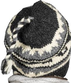 img 1 attached to 🧣 Tribe Azure Fair Trade Women's Beanie Hats - Warm Knit Hats for Women, Women's Skullies & Beanies