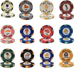 img 1 attached to 🎰 Brybelly Nile Club Casino Grade Ceramic Poker Chip - 50 Pack, 10-Gram