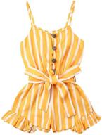 harvest8 striped ruffles sleeveless jumpsuit girls' clothing for jumpsuits & rompers logo