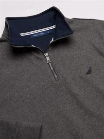 img 3 attached to 👕 Nautica Solid Men's 1/4 Zip Fleece Sweatshirt