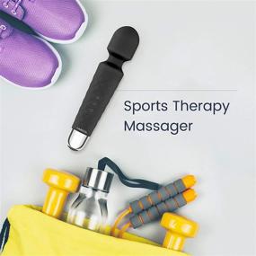 img 1 attached to 🔋 Yarosi Personal Wand Massager - Ultra-Powerful Vibrating Therapy Device - Top-Rated Travel Gift - Relieve Stress and Muscle Aches - Ideal for Sports Recovery - USB Rechargeable - Sleek Black Design