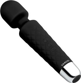 img 4 attached to 🔋 Yarosi Personal Wand Massager - Ultra-Powerful Vibrating Therapy Device - Top-Rated Travel Gift - Relieve Stress and Muscle Aches - Ideal for Sports Recovery - USB Rechargeable - Sleek Black Design