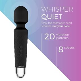 img 3 attached to 🔋 Yarosi Personal Wand Massager - Ultra-Powerful Vibrating Therapy Device - Top-Rated Travel Gift - Relieve Stress and Muscle Aches - Ideal for Sports Recovery - USB Rechargeable - Sleek Black Design