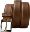uptown tan belt nickel smart men's accessories and belts logo