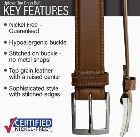 img 3 attached to Uptown Tan Belt Nickel Smart Men's Accessories and Belts