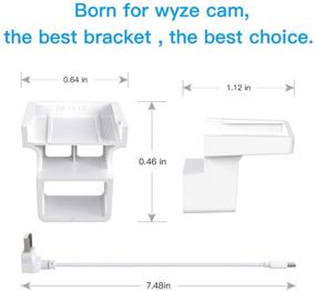 img 2 attached to 🔌 BECROWMUS 2Pack AC Outlet Mount: Reliable Alternative for Wyze & iSmartAlarm Spot Cameras - Support Stand Included