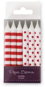img 1 attached to 🎉 Vibrant Red Candy Party Candles: Paper Eskimo 12-Pack - Shop Now!