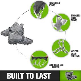 img 1 attached to 🥾 Outdoor 360 Crampons: 19 Non-Slip Spikes for Hiking Boots | Men and Women Ice Cleats"