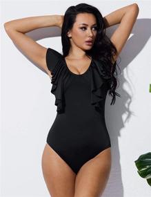 img 2 attached to Cadocado Backless Swimwear: Stylish Bathing Suit for Women's Clothing