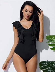 img 3 attached to Cadocado Backless Swimwear: Stylish Bathing Suit for Women's Clothing