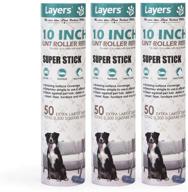 premium large lint roller refill - fits most mega and 10 inch wide rollers on the market - pack of 3 logo