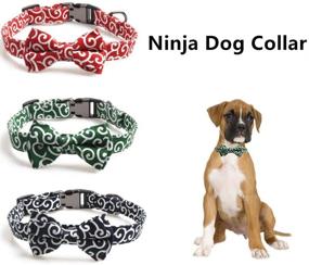 img 3 attached to 🐶 PetFavorites Ninja Bowtie Collar for Cats and Dogs - Cute Japanese-Inspired Bow Tie Collar, Ideal for Small, Medium, and Large Breeds, Soft and Easily Adjustable