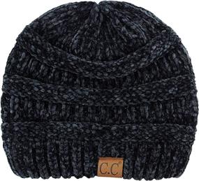 img 4 attached to 🧣 C.C Women's Chenille Soft Warm Thick Knit Beanie Hat Cap: Enhanced SEO-friendly Product Title