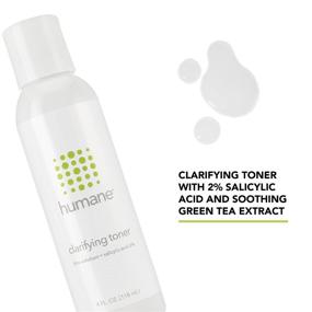 img 2 attached to 🌿 Natural Clarifying Facial Toner - 2% BHA Salicylic Acid - Minimize Pores and Exfoliate Skin - Gentle for All Skin Types - Removes Excess Oil, Dead Cells, and Grime - 4 fl oz