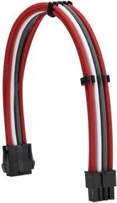 img 1 attached to 💻 Enhance Your PC's Aesthetics and Performance with FormulaMod Sleeve Extension Cable Kit - ATX 24P+ EPS 8-P+PCI-E8-P (Red Grey White)