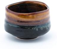 🍵 japanese design handcrafted matcha bowl – happy sales hsmb-brbktcb traditional tea ceremony chawan in brown/black logo