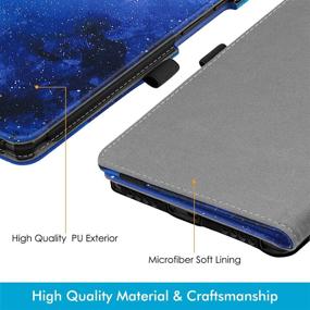 img 2 attached to 📱 Fintie Folio Keyboard Case for Samsung Galaxy Tab A 8.0 2019 | Non S Pen Model (SM-T290 Wi-Fi, SM-T295 LTE) | Premium PU Leather Stand Cover with Detachable Wireless Bluetooth Keyboard | Starry Sky