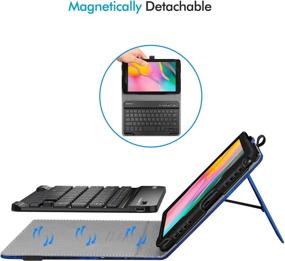 img 1 attached to 📱 Fintie Folio Keyboard Case for Samsung Galaxy Tab A 8.0 2019 | Non S Pen Model (SM-T290 Wi-Fi, SM-T295 LTE) | Premium PU Leather Stand Cover with Detachable Wireless Bluetooth Keyboard | Starry Sky