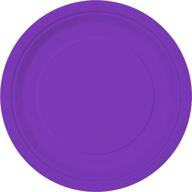 неоновые фиолетовые бумажные тарелки для тортов логотип