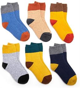 img 3 attached to 🧦 6 Pack of Boys Winter Thermal Crew Socks - Thick Wool Kids Warm Socks