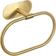 🛁 houseaid self adhesive towel ring: stylish stainless steel hand towel holder, no drill installation, brushed gold hanger for modern bathrooms logo