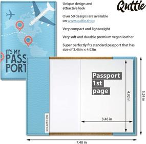 img 3 attached to Quttie Vegan Leather Passport Airplane