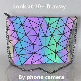 img 1 attached to 👜 Geometric Luminous Eco-Friendly Holographic Women's Handbags & Wallets by HotOne