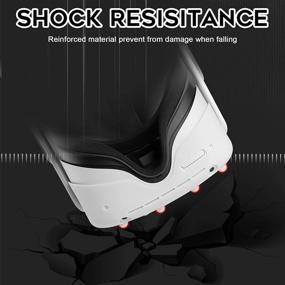 img 2 attached to 🎮 Orzero Silicone Protective Cover for Oculus Quest 2 Front Face - VR Gaming Headset Case, Shock-Resistant and Virtual Reality Headset Compatible - White (1 Pack)