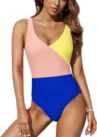 👙 pfreesea women sports one piece swimsuit: high-efficiency tummy control swimwear logo