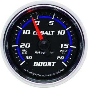 img 1 attached to Auto Meter 6107 Cobalt Mechanical Boost / Vacuum Gauge - Reliable Performance and Easy Readability!