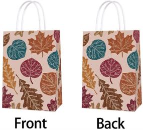 img 1 attached to 🍁 Autumn Vibes Delivered: BCHOCKS Fall Leaves Party Treat Bags (16PCS) for Festive Celebrations, Halloween, and Thanksgiving