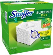 🧹 37 count swiffer sweeper dry sweeping pad refills with gain scent for floor mop logo