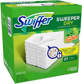 img 4 attached to 🧹 37 Count Swiffer Sweeper Dry Sweeping Pad Refills with Gain Scent for Floor Mop