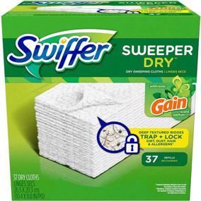 img 3 attached to 🧹 37 Count Swiffer Sweeper Dry Sweeping Pad Refills with Gain Scent for Floor Mop