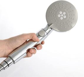 img 3 attached to 🚿 Deliao Elderly Handheld Shower Head: Disabled & Pregnancy-Friendly Design, Longer Hose, Suction Cup Holder, Control Button, Chrome Finish - Ideal for Home Care