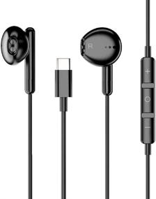 img 4 attached to 🎧 USB-C Headphones with Mic, Hi-Fi Digital DAC Bass Stereo In-Ear Earbuds, Noise Cancelling Headsets with Mic &amp; Remote Control for Samsung, Google Pixel, iPad Pro 2018, OnePlus