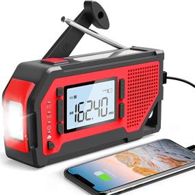 img 4 attached to Solar Hand Crank Emergency Weather Alert Radio - AM/FM/NOAA, LED Flashlight, Earphone Jack, Bottle Opener - Ideal for Household and Outdoor Use