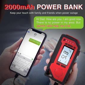 img 1 attached to Solar Hand Crank Emergency Weather Alert Radio - AM/FM/NOAA, LED Flashlight, Earphone Jack, Bottle Opener - Ideal for Household and Outdoor Use