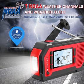 img 3 attached to Solar Hand Crank Emergency Weather Alert Radio - AM/FM/NOAA, LED Flashlight, Earphone Jack, Bottle Opener - Ideal for Household and Outdoor Use