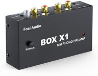 🎵 fosi audio x1 phono preamp for mm turntables - mini hi-fi stereo audio preamp for phonographs/record players with 3.5mm headphone and rca output - includes dc 12v power supply logo