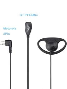 img 3 attached to 📞 XFOX Walkie Talkie Earpiece: 2Pin D Shape Headset w/ PTT Mic for Motorola CP040, CP200, CLS1410, and More!