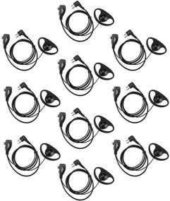 img 4 attached to 📞 XFOX Walkie Talkie Earpiece: 2Pin D Shape Headset w/ PTT Mic for Motorola CP040, CP200, CLS1410, and More!