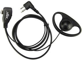 img 2 attached to 📞 XFOX Walkie Talkie Earpiece: 2Pin D Shape Headset w/ PTT Mic for Motorola CP040, CP200, CLS1410, and More!