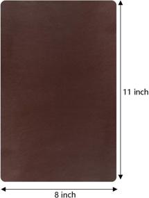 img 3 attached to 🛋️ TOPZEA 6Pcs Leather Repair Patch Kit - Self-Adhesive Anti-Scratch Couch Patch Peel and Stick Patch for Couches, Sofa, Car Seats, Handbag, Jacket - Dark Brown, 8x11 Inches